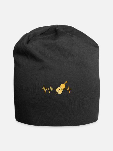 Battement de coeur de violoncelle - Bonnet en jersey - noir