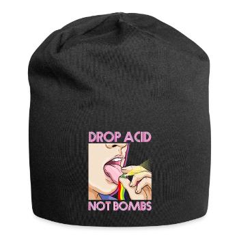 Drop Acid Not Bombs Techno Raver Cybergrind MDMA - Bonnet en jersey - noir - Devant