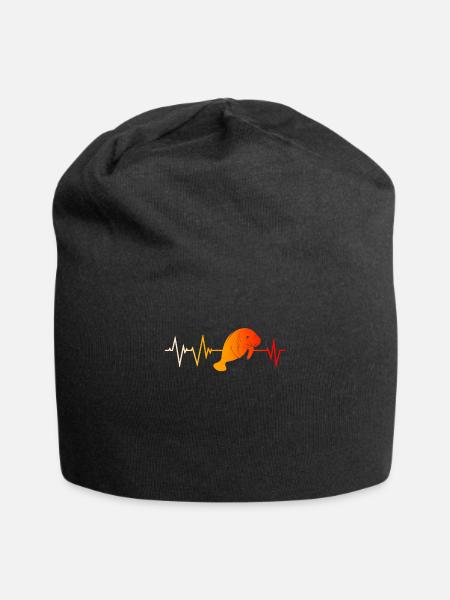 Seekuh Herzschlag - Jersey-Beanie - Schwarz
