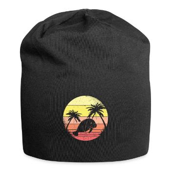 Larmas et les palmiers - Bonnet en jersey - noir - Devant