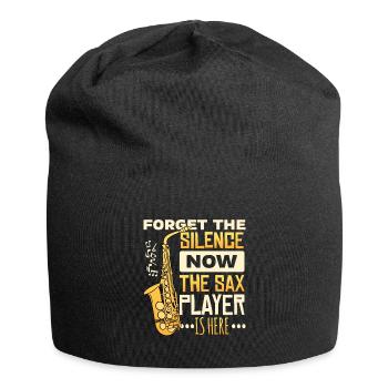 Saxophon Saxophonist Saxophonistin Geschenkidee - Jersey-Beanie - Schwarz - Vorne