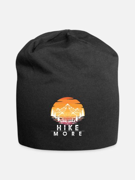 Bergsteiger Geschenk Wanderer Wandern - Jersey-Beanie - Schwarz