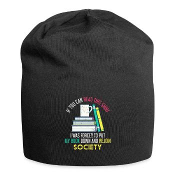 Livre Nerd société Lecture - Bonnet en jersey - noir - Devant