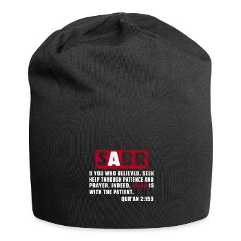Sabr Islam Muslim Allah Moschee Koran Religion Geschenk - Jersey-Beanie - Schwarz - Vorne