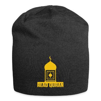 Lire Mosquée coranique Islam Musulman Allah Religion Cadeau - Bonnet en jersey - charbon - Devant