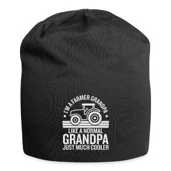 Landwirt Landwirtschaft Opa Landmaschine Bauernhof - Jersey-Beanie - Schwarz - Vorne