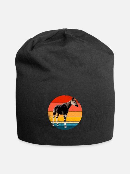 Okapi Geschenk - Jersey-Beanie - Schwarz