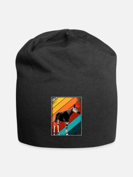 Okapi Retro Cadeau - Bonnet en jersey - noir