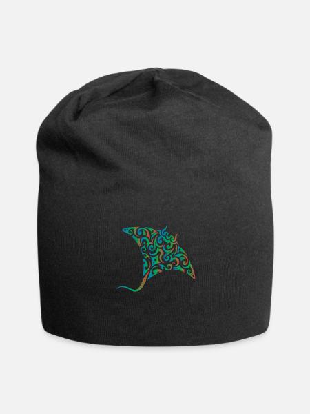 Manta Rochen Geschenk - Jersey-Beanie - Schwarz