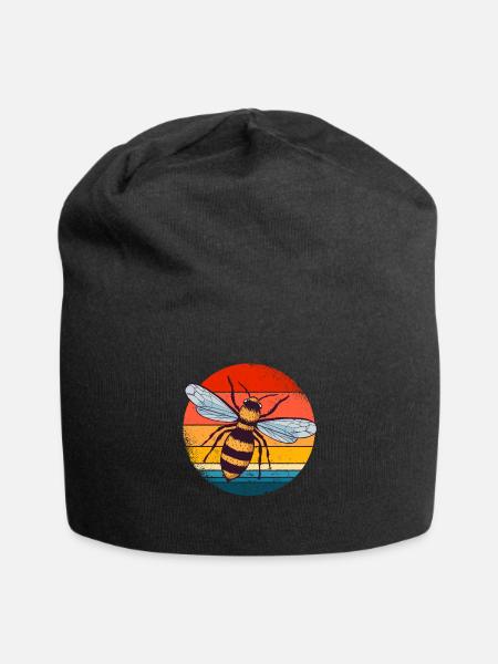 Biene - Jersey-Beanie - Schwarz