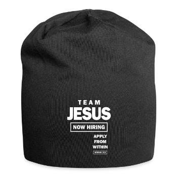 L’équipe Jésus embauche maintenant appliquer de l’intérieur - Bonnet en jersey - noir - Devant