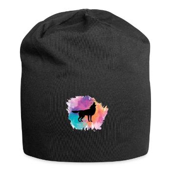 Wolf Dog Animal Wolves Pack Wilderness Forest Animals - Jersey Beanie - black - Front