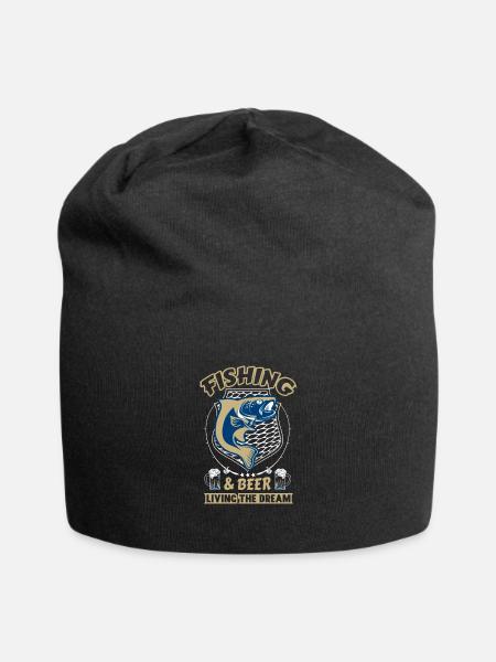 Lustiger Humor Angeln Slogan Spaß - Jersey-Beanie - Schwarz