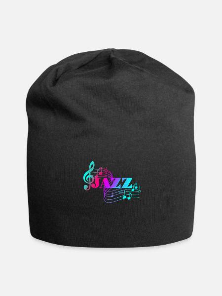 Colored Notes Jazz Music Lovers Jazz Notes - Jersey Beanie - black