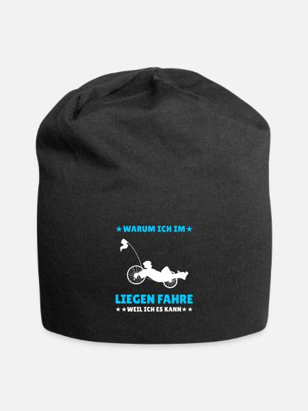 Herren Liegerad & Velomobil Sprüche Fahrrad - Jersey-Beanie - Schwarz