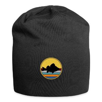 Barsch Angeln Fisch Angler Barsch angeln - Jersey-Beanie - Schwarz - Vorne