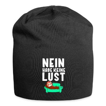 Nein keine Lust Faultier T-Shirt - Jersey-Beanie - Schwarz - Vorne