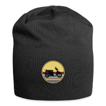Motorroller Rollerfahrer Motorrad - Jersey-Beanie - Schwarz - Vorne