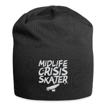 Midlife Crisis Skater Skateboard Skateboarding - Jersey Beanie - black - Front