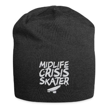 Midlife Crisis Skater Skateboard Skateboarding - Jersey Beanie - charcoal grey - Front