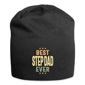 Best Step Dad Ever | Vater und Opa - Jersey-Beanie - Schwarz - Vorne