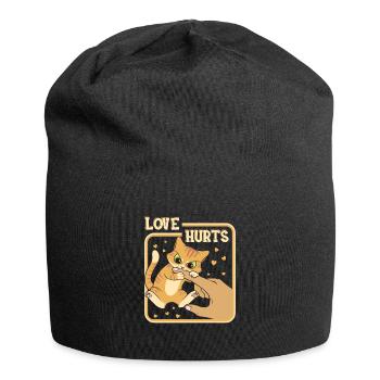 L'amour fait mal Chat Chaton Félin Chatons Chats - Bonnet en jersey - noir - Devant