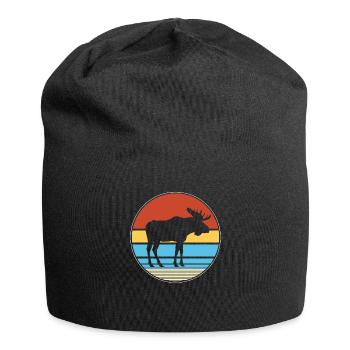 Elch - Jersey-Beanie - Schwarz - Vorne