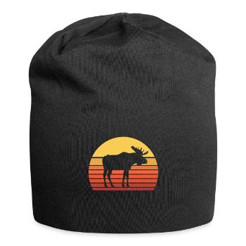 Elch - Jersey-Beanie - Schwarz - Vorne