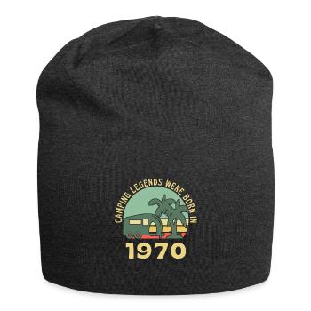 Campinglegenden Geboren 1970 Caravan - Jersey-Beanie - Anthrazit - Vorne