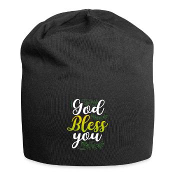 Christian Gift God Bless You Christianity Gift - Jersey Beanie - black - Front