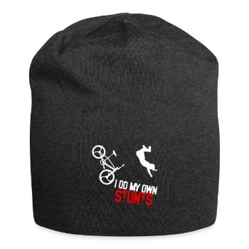 Je fais mes propres cascades BMX Bike Biker Sport Stunt Cadeau - Bonnet en jersey - charbon - Devant