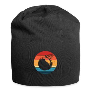 Pfirsich - Jersey-Beanie - Schwarz - Vorne