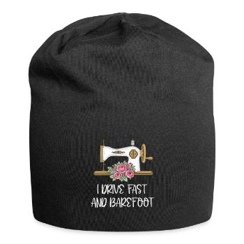 I Drive Fast And Barefoot Tailoring Sewing Tailor - Jersey Beanie - black - Front
