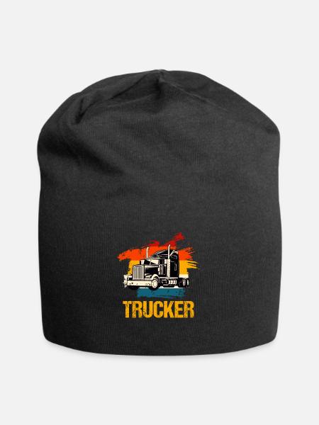 Trucker - Jersey-Beanie - Schwarz