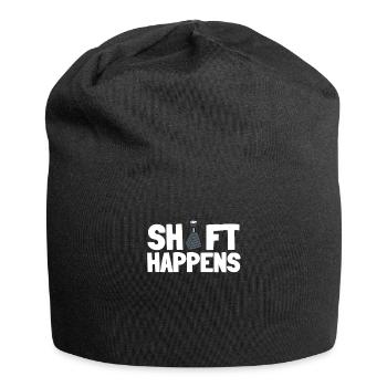 Manual Transmission And Vintage Stick Shift - Jersey-Beanie - Schwarz - Vorne