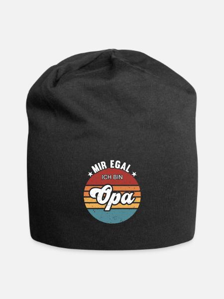 Mir egal ich bin Opa - Jersey-Beanie - Schwarz
