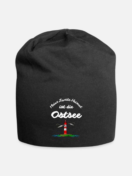 Ostsee-Meine Zweite Heimat ist die Ostsee - Jersey-Beanie - Schwarz