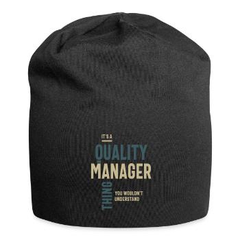 C’est un cadeau de titre d’emploi de gestionnaire de qualité - Bonnet en jersey - noir - Devant