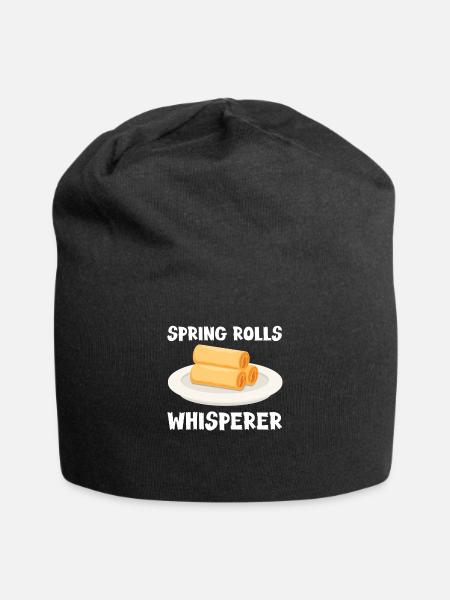 Spring Rolls Whisperer - Jersey Beanie - black