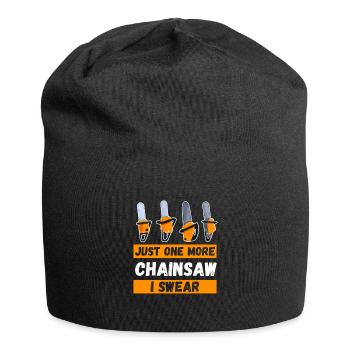 Lumberjack Woodworker only a chainsaw - Jersey Beanie - black - Front