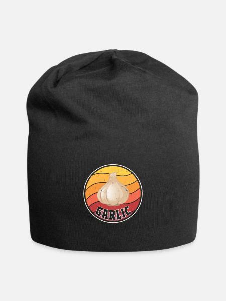 Knoblauch - Jersey-Beanie - Schwarz