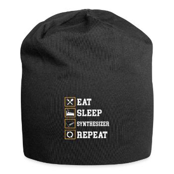 Synthesizer Musik - Jersey-Beanie - Schwarz - Vorne