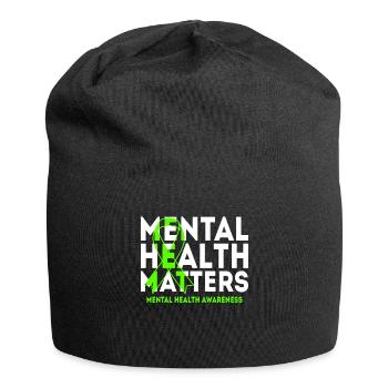 Santé mentale - Bonnet en jersey - noir - Devant