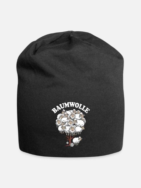 witzige Fun Geschenke Schaf Wortspiel Humor Frauen - Jersey-Beanie - Schwarz