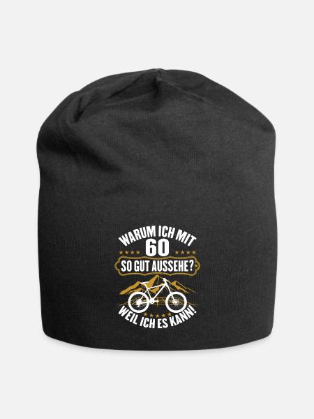 60 Geburtstag 60 Ehrentag 60 Jubiläum Fahrrad - Jersey-Beanie - Schwarz