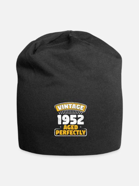 Vintage 1952 Aged Perfectly 70TH Birthday Gift - Jersey Beanie - black