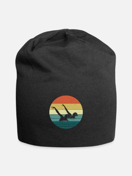 Synchronschwimmen - Jersey-Beanie - Schwarz