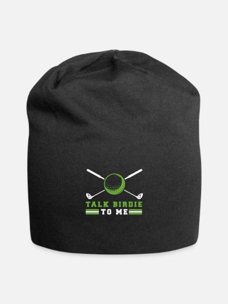 Golf Golfer Golfspieler Golfen Golfplatz - Jersey-Beanie - Schwarz