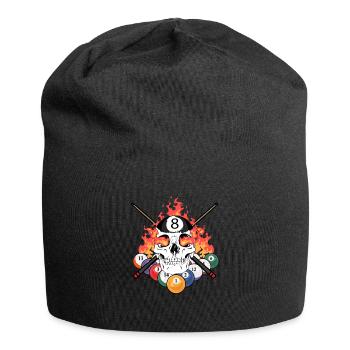 Pool Billard - Jersey-Beanie - Schwarz - Vorne