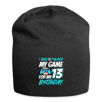 13th Birthday Gamer Gaming - Jersey Beanie - black - Front